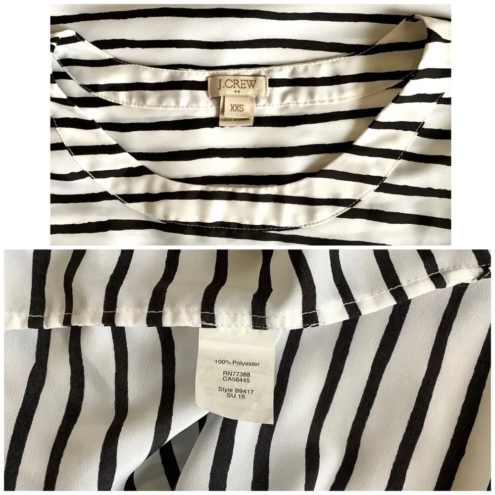 J. Crew Striped Sleeveless Blouse